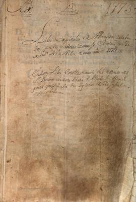 Actas Capitulares de 1773 (I)