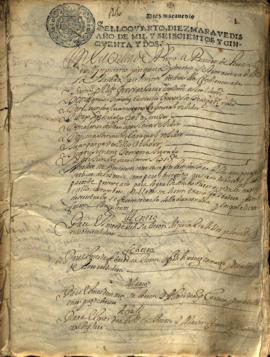 Actas Capitulares de 1652 (I)