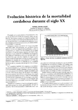 Evolución Histórica de la Mortalidad Cordobesa durante el s.XX