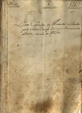 Actas Capitulares de 1753 (I)