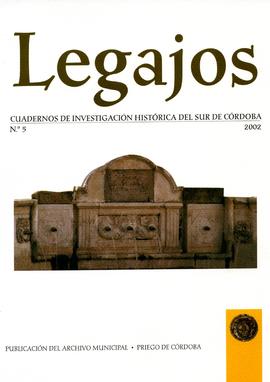 Portada Legajos nº 5 - 2002