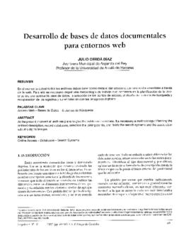 Desarrollo de bases de datos documentales para entornos web
