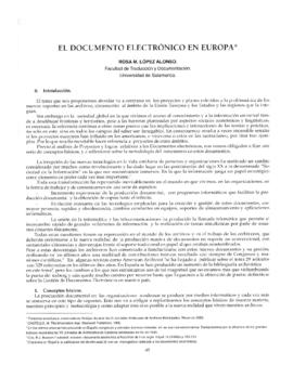 El documento electrónico en Europa