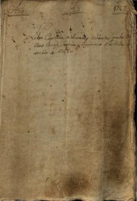 Actas Capitulares de 1768 (I)