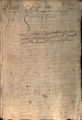 Actas Capitulares de 1792 (I)