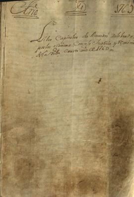 Actas Capitulares de 1769