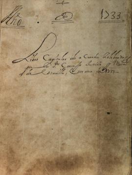 Actas Capitulares de 1733 (I)