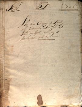 Actas Capitulares de 1706 (I)