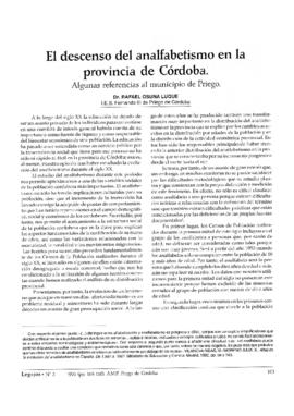 El descenso de analfabetismo en la provincia de Córdoba