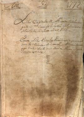 Actas Capitulares de 1772 (I)